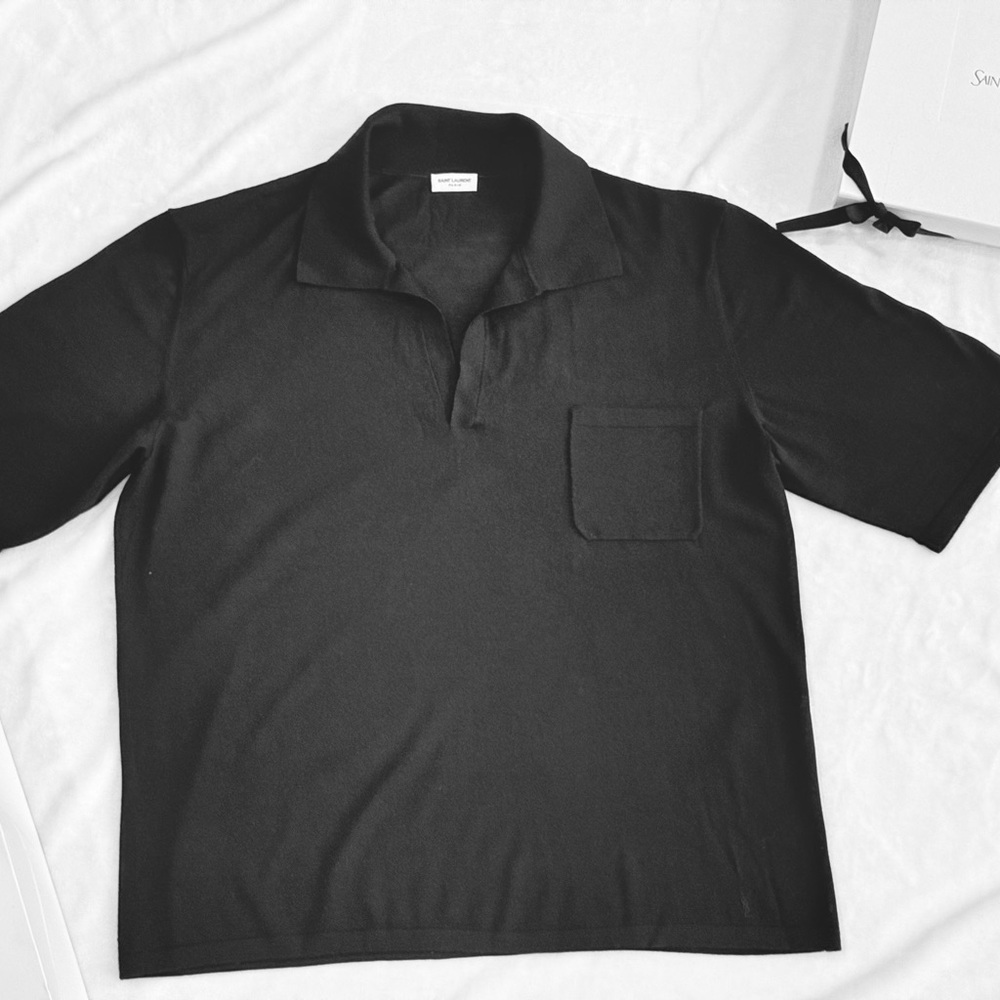 Saint Laurent Classic Black Polo Shirt